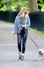 SARAH HARDING Walks Her Dog Out in Primrose Hill 05/07/2015