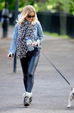SARAH HARDING Walks Her Dog Out in Primrose Hill 05/07/2015