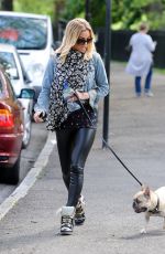 SARAH HARDING Walks Her Dog Out in Primrose Hill 05/07/2015