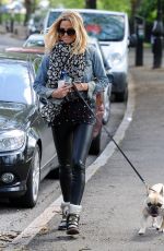 SARAH HARDING Walks Her Dog Out in Primrose Hill 05/07/2015