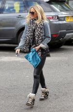 SARAH HARDING Walks Her Dog Out in Primrose Hill 05/07/2015