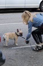 SARAH HARDING Walks Her Dog Out in Primrose Hill 05/07/2015