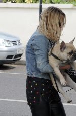 SARAH HARDING Walks Her Dog Out in Primrose Hill 05/07/2015