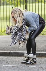SARAH HARDING Walks Her Dog Out in Primrose Hill 05/07/2015