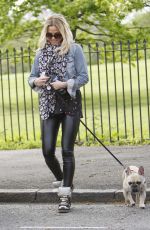 SARAH HARDING Walks Her Dog Out in Primrose Hill 05/07/2015