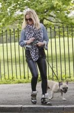 SARAH HARDING Walks Her Dog Out in Primrose Hill 05/07/2015