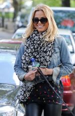 SARAH HARDING Walks Her Dog Out in Primrose Hill 05/07/2015