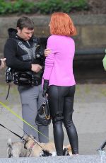 SCARLETT JOHANSSON at Saturday Night Live Set in New York