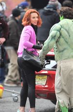 SCARLETT JOHANSSON at Saturday Night Live Set in New York