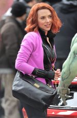 SCARLETT JOHANSSON at Saturday Night Live Set in New York