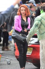 SCARLETT JOHANSSON at Saturday Night Live Set in New York