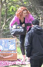 SCARLETT JOHANSSON at Saturday Night Live Set in New York
