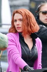 SCARLETT JOHANSSON at Saturday Night Live Set in New York