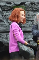 SCARLETT JOHANSSON at Saturday Night Live Set in New York