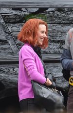 SCARLETT JOHANSSON at Saturday Night Live Set in New York