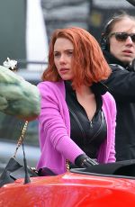 SCARLETT JOHANSSON at Saturday Night Live Set in New York