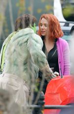 SCARLETT JOHANSSON at Saturday Night Live Set in New York