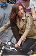 SCARLETT JOHANSSON on the Set of Captain America: Civil War in Atlanta 05/15/2015