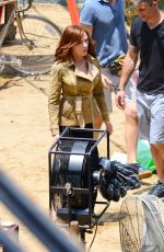 SCARLETT JOHANSSON on the Set of Captain America: Civil War in Atlanta 05/20/2015