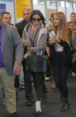 SELENA GOMEZ Arrives at JFK Airport in New York 05/001/2015
