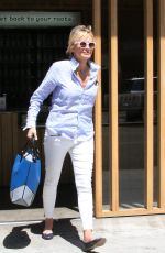 SHARON STONE Leaves a Nails & Spa in Beverly Hills