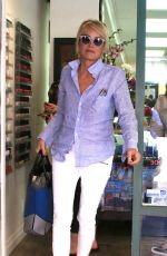 SHARON STONE Leaves a Nails & Spa in Beverly Hills