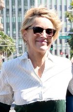 SHARON STONE Out Shopping in Los Angeles 0418/2015