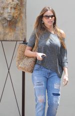 SOFIA VERGARA in Ripped Jeans Out in Beverly Hills 05/11/2015