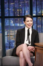 TATIANA MASLANY at Late Night with Seth Meyers
