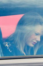 TAYLOR SWIFT and Calvin Harris Leaving Her Home in Los Angeles