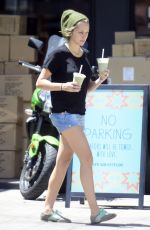 TERESA PALMER in Jeans Shorts Out in Los Angeles 04/30/2015