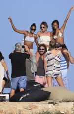 TONI GARRN and Friends on Holidays in Ibizza 05/27/2015