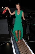 UMA THURMAN Arrives at a Boat Party in Cannes 05/17/2015
