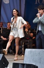 VANESSA HUDGENS at #starsinthealley Outdoor Concert Featuring Darren Criss in New York