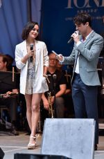 VANESSA HUDGENS at #starsinthealley Outdoor Concert Featuring Darren Criss in New York