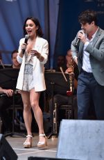 VANESSA HUDGENS at #starsinthealley Outdoor Concert Featuring Darren Criss in New York
