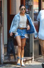 VANESSA HUDGENS in Shorts Leaves Her Apartment in New York 05/30/2015
