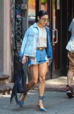VANESSA HUDGENS in Shorts Leaves Her Apartment in New York 05/30/2015