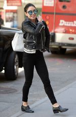 VANESSA HUDGENS Returning to Her Apartment in Soho