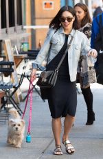 VANESSA HUDGENS Walks Her Dog Out in New York 05/14/2015