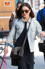 VANESSA HUDGENS Walks Her Dog Out in New York 05/14/2015