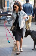 VANESSA HUDGENS Walks Her Dog Out in New York 05/14/2015