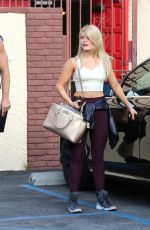 WITNEY CARSON in Tank Top at DWTS Rehearsal Studio in Hollywood 04/30/2015