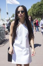 ZOE KRAVITZ Out and About in Cannes 05/22/2015