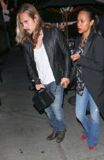 ZOE SALDANA and Marco Perego Arrives at Craig