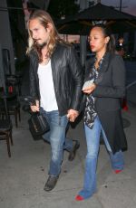 ZOE SALDANA and Marco Perego Arrives at Craig