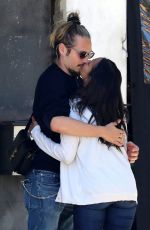 ZOE SALDANA and Marco Perego Kissing After Lunch in Los Angeles