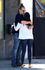 ZOE SALDANA and Marco Perego Kissing After Lunch in Los Angeles
