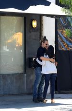 ZOE SALDANA and Marco Perego Kissing After Lunch in Los Angeles