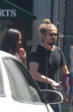 ZOE SALDANA and Marco Perego Shoppig at Whole Foods in Los Angeles 05/02/2015